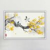 Tranh phong cảnh phòng khách - Tranh hoa mai và đôi chim Uyên Ương Hỷ Tước - tranh cảnh sắc mùa xuân HL005 - 187
